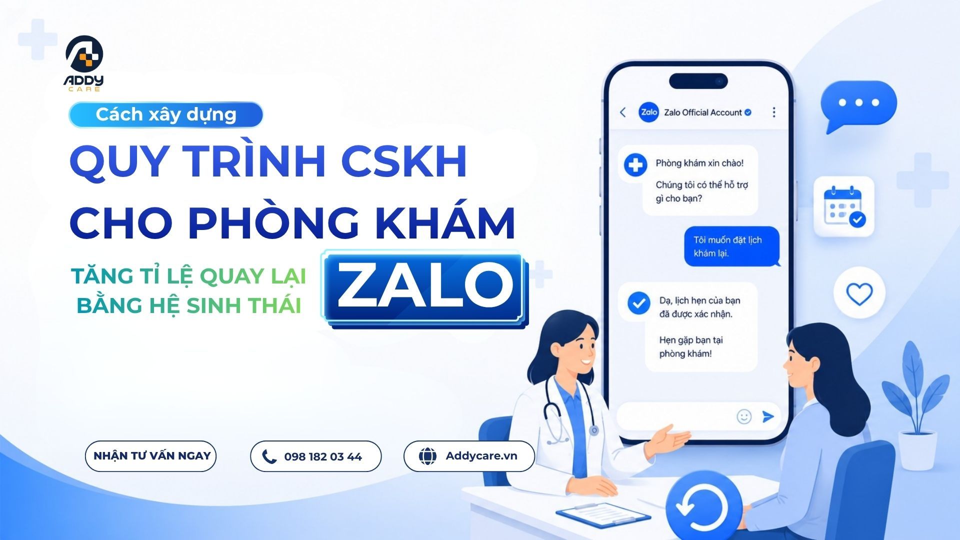 Cách xây dựng quy trình CSKH cho phòng khám ngang.jpg